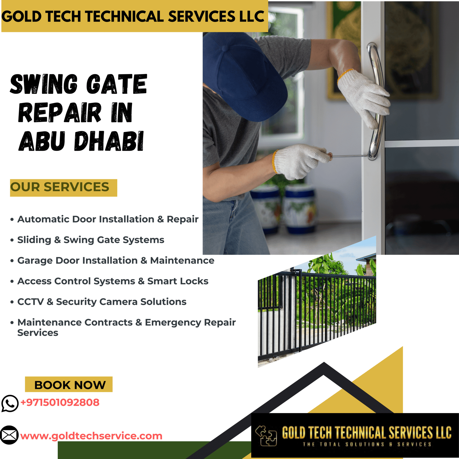 Swing Gate Repair in Abu Dhabi