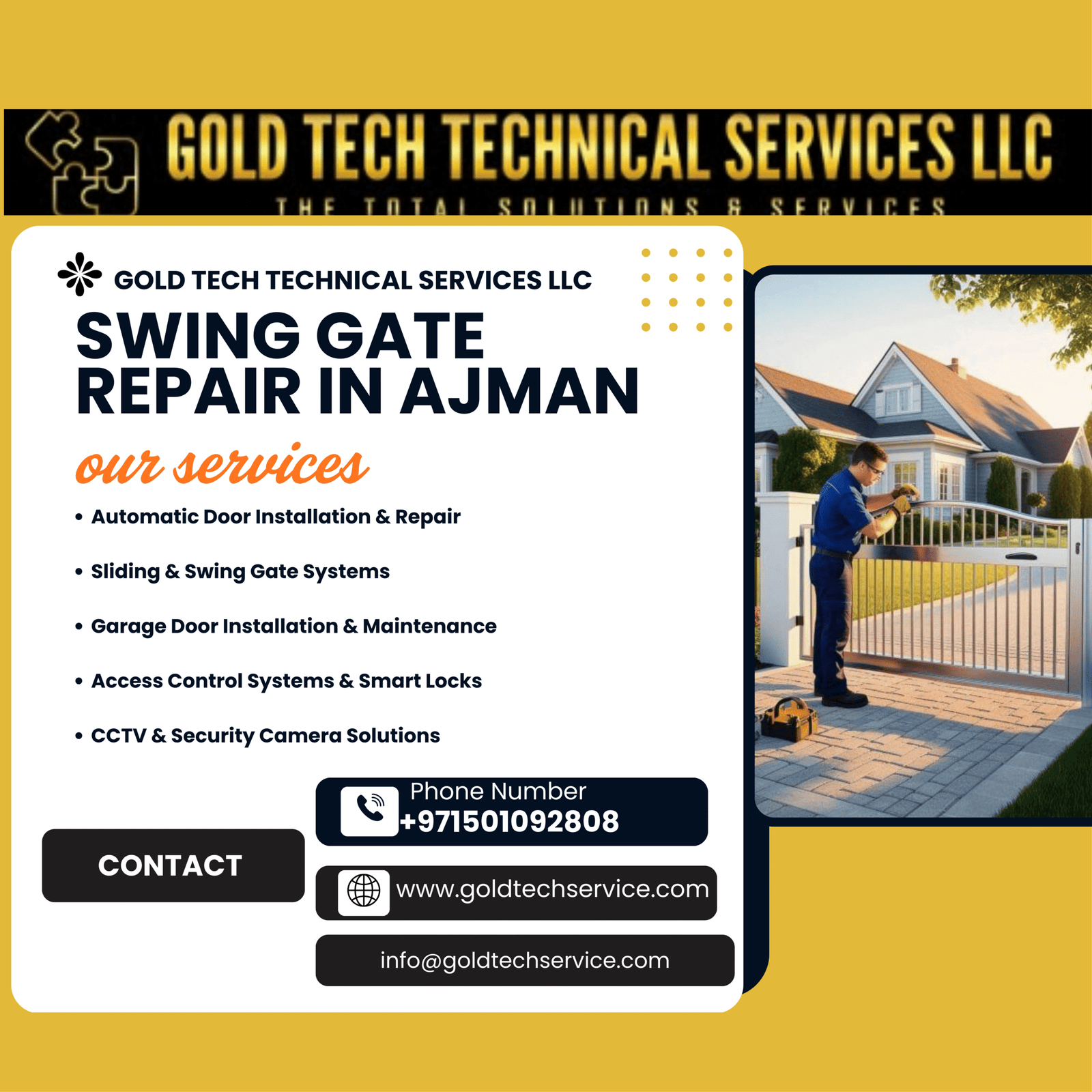 Swing Gate Repair in Ajman